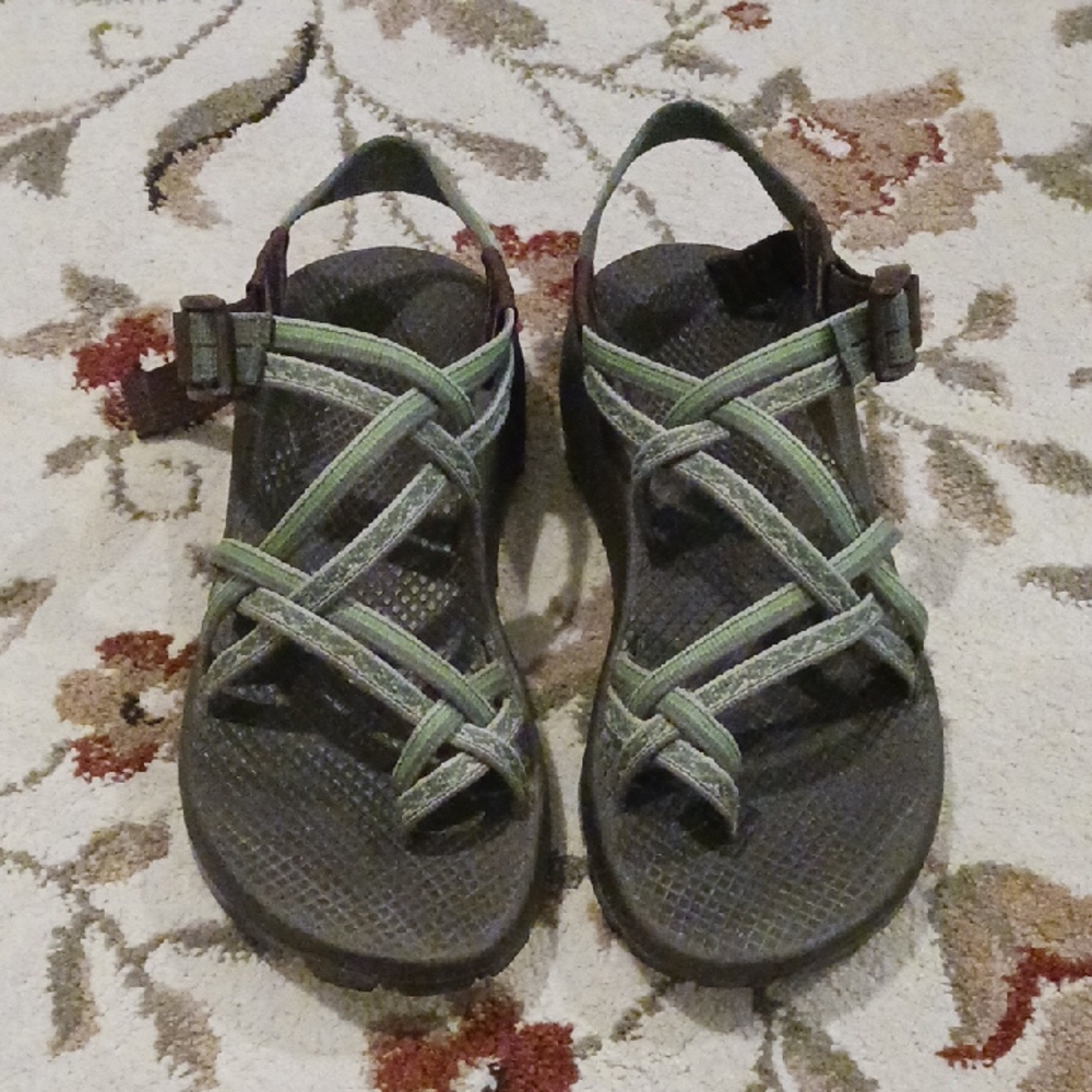 Chaco Green and Brown Sandals